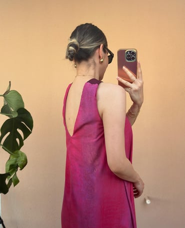 Pink halterneck dress