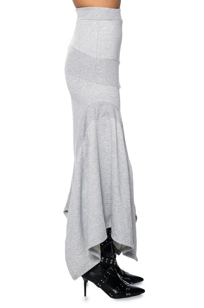 Irregular sweatshirt long skirt