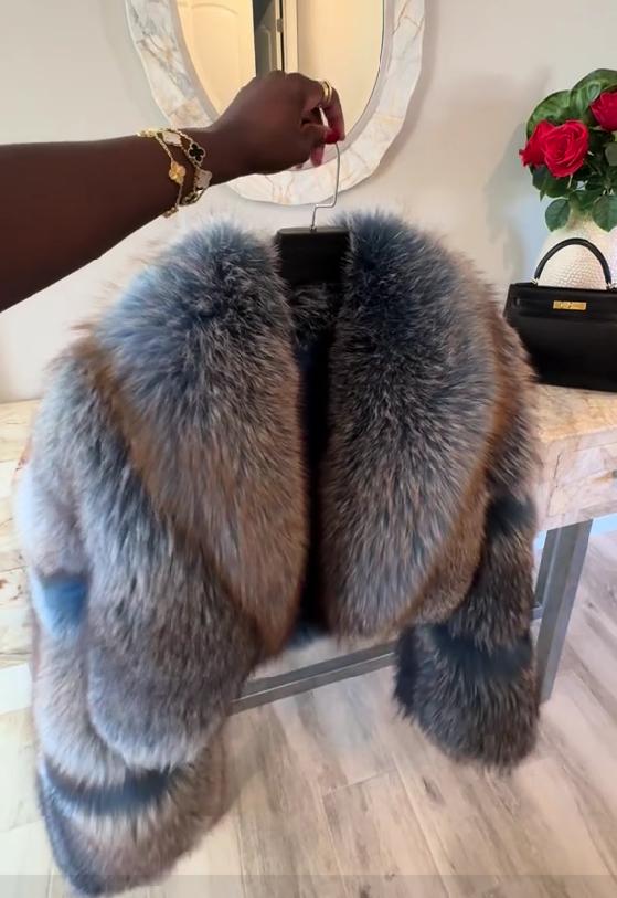 Fox fleece short fur coat jacket