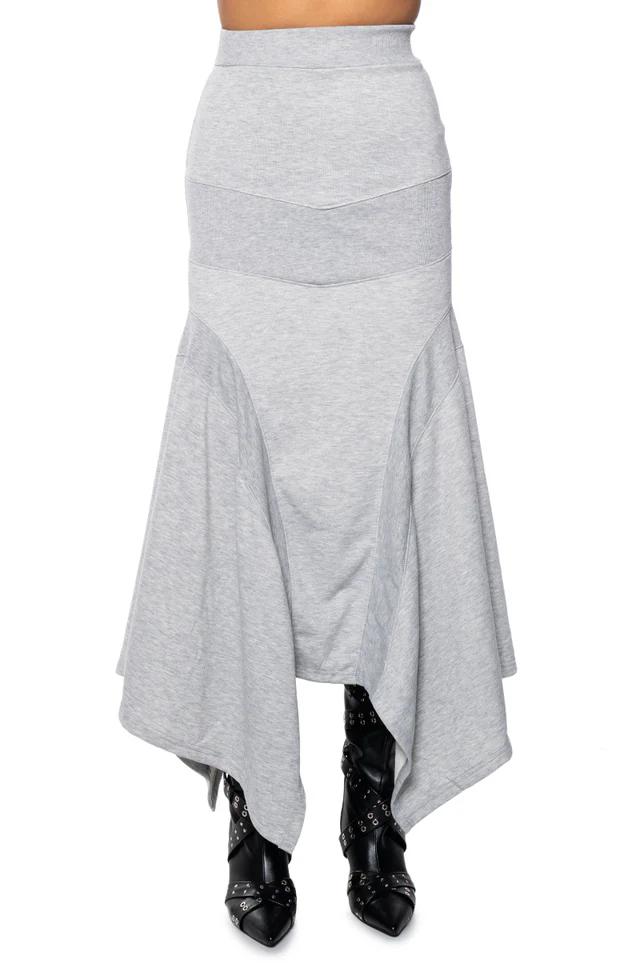 Irregular sweatshirt long skirt