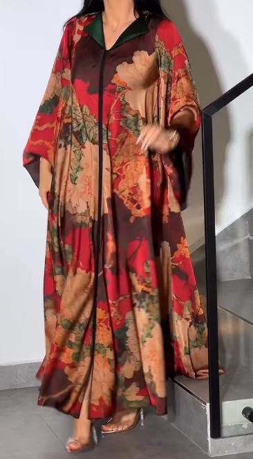 Printed loose robe