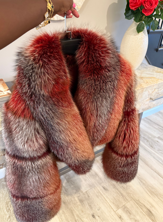 Tailored fox fur jacket