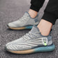summer breathable flying woven men's shoes