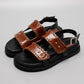 platform retro sandals flat casual beach shoes