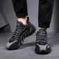 Zebra-print leather sneakers