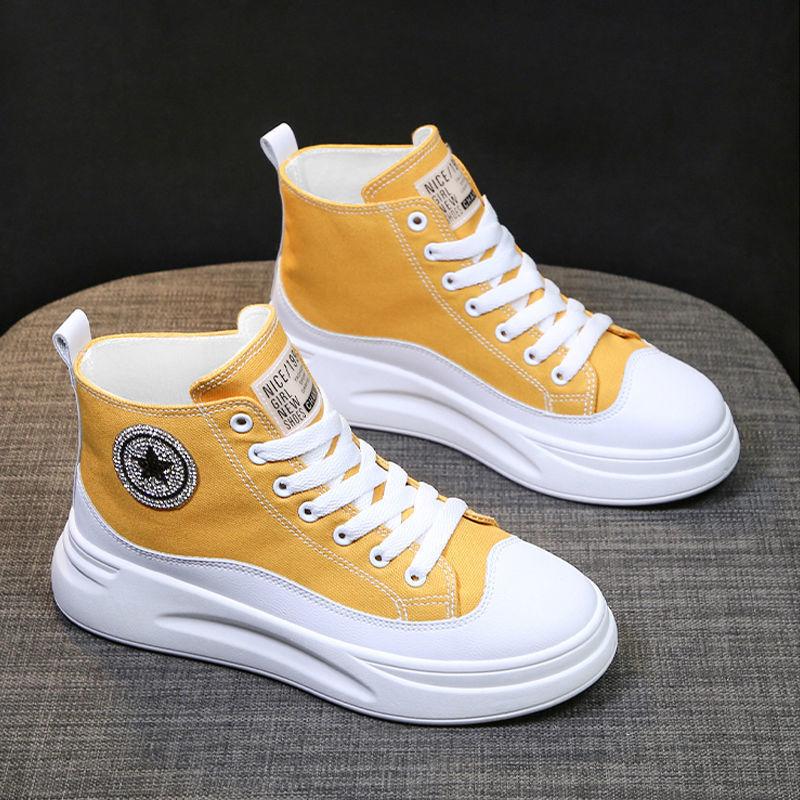 New Style High-top Thick-soled Increased Canvas Shoes