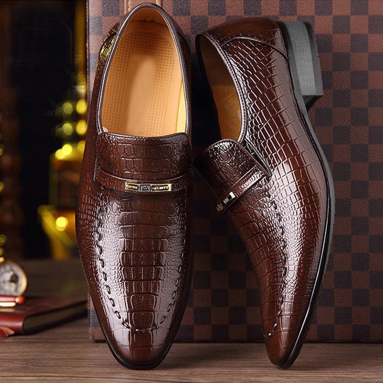 Light luxury business men's casual leather shoes
