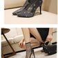 rhinestone heeled sandals