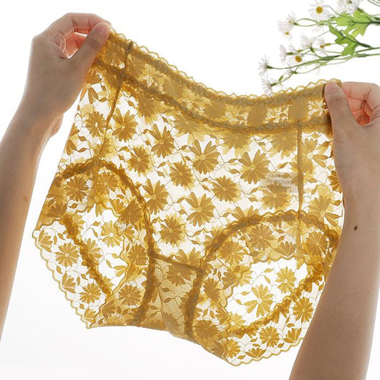 French ice silk lace belly panties