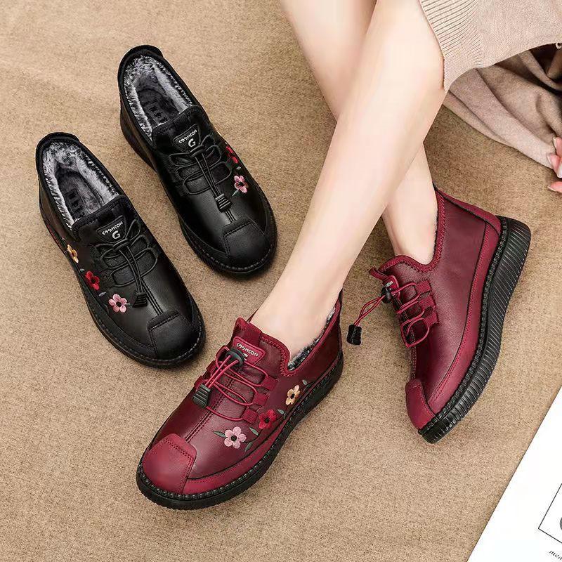 Leather Fur Loafers Soft Warm Waterproof【Buy 2 Get Free Shipping】