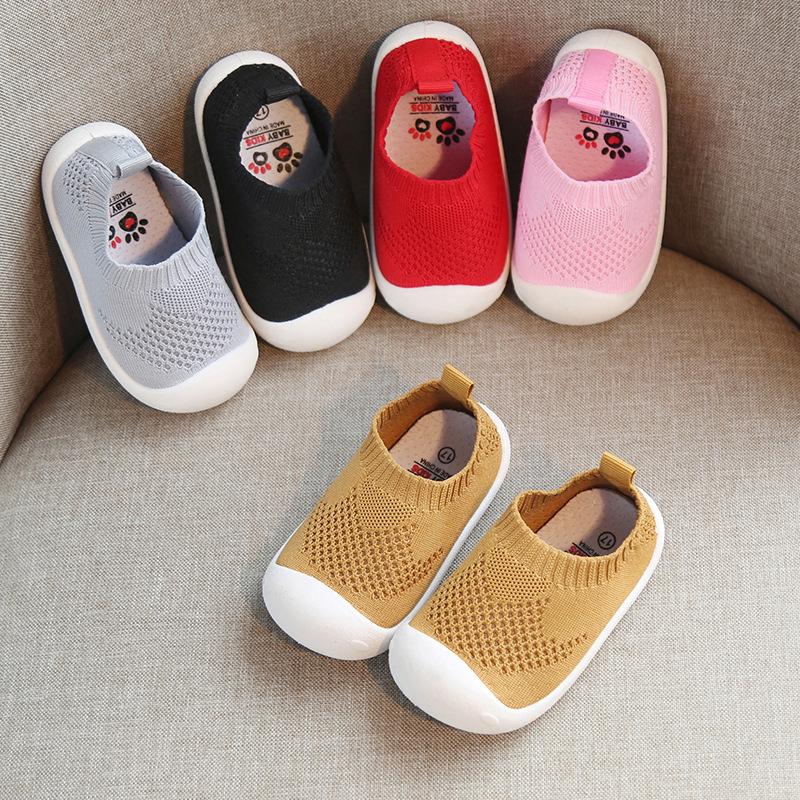 New baby soft bottom knitted shoes