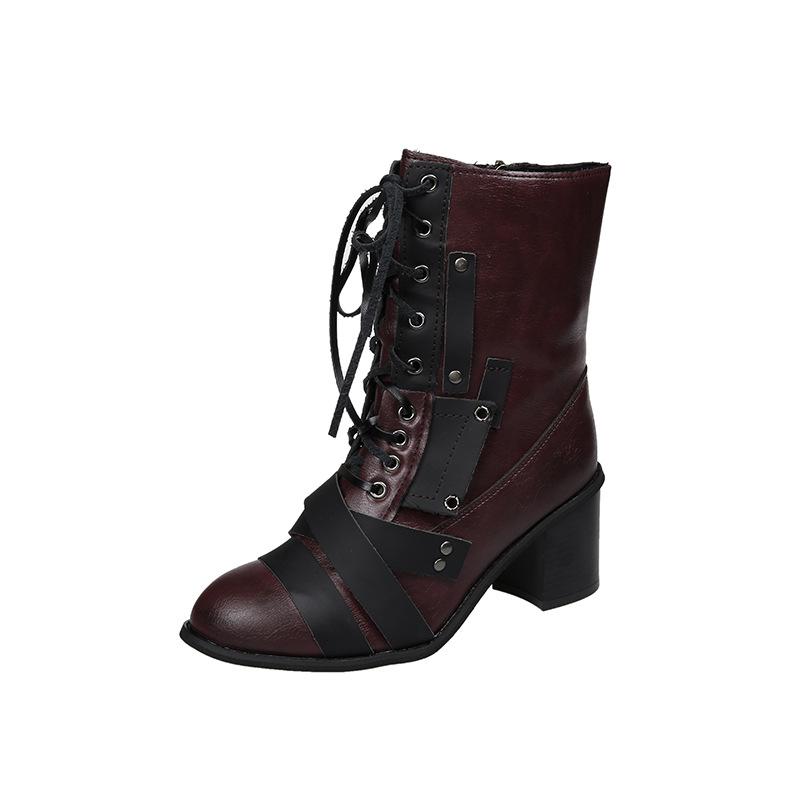 New retro ankle boots with thick heel