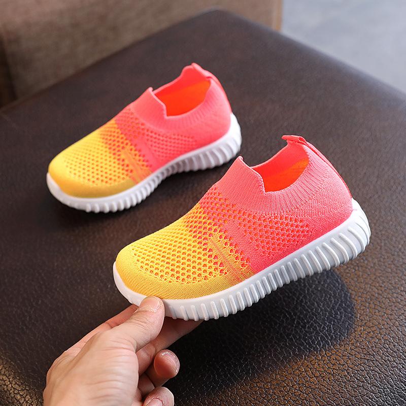 Breathable casual fly woven children's shoes