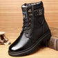 men's winter leather martin boots warm and non-slip