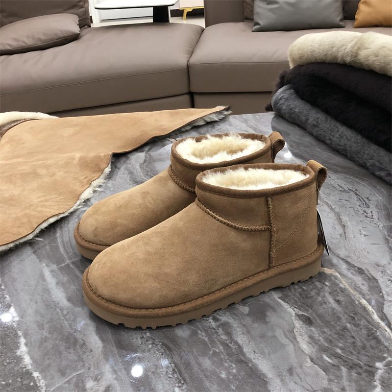 Fur snow boots fleece thickened non-slip